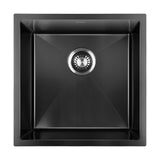 Welba 44X44CM Stainless Steel Sink Single Bowl with Waste Black