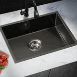 Welba Stainless Steel Sink Single Under/Top/Flush Mount 45X30CM - 45-Degree Angle