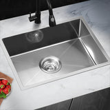 Welba 45X30CM Stainless Steel Sink Single Bowl with Waste Silver