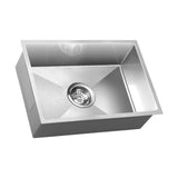 Welba 45X30CM Stainless Steel Sink Single Bowl with Waste Silver