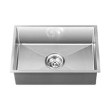 Welba 45X30CM Stainless Steel Sink Single Bowl with Waste Silver