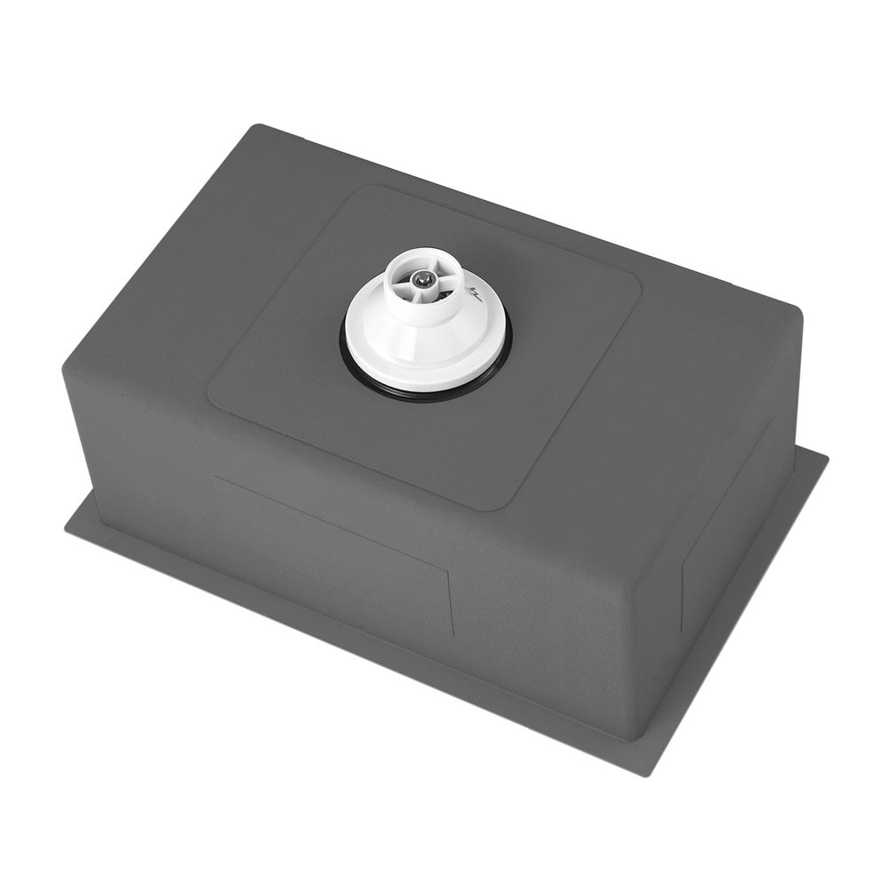 Welba 45X30CM Stainless Steel Sink Single Bowl with Waste Silver