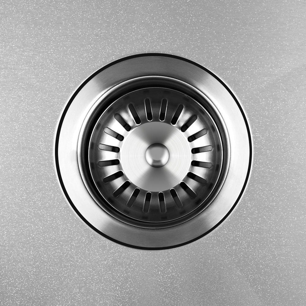 Welba 45X30CM Stainless Steel Sink Single Bowl with Waste Silver