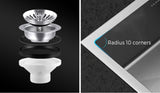 Welba 45X30CM Stainless Steel Sink Single Bowl with Waste Silver