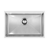 Welba 60X45CM Stainless Steel Sink Single Bowl with Waste Silver - Rear View