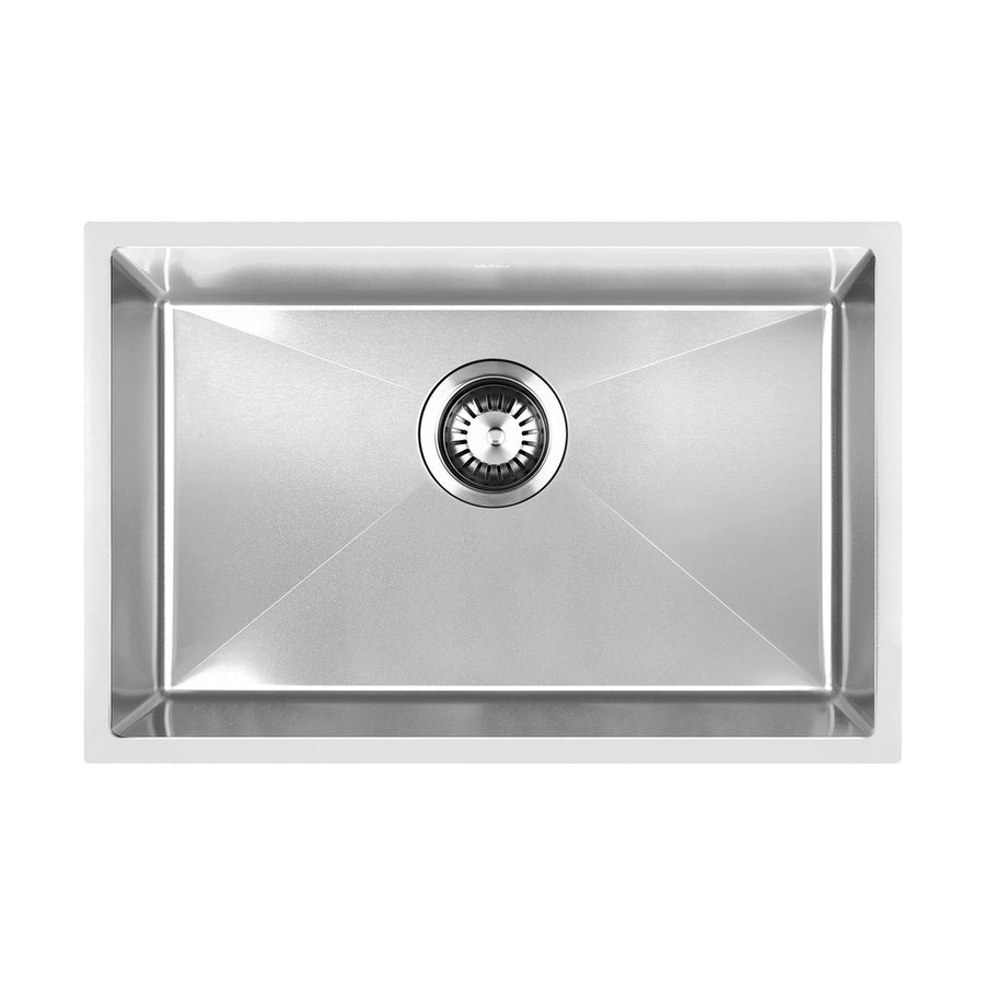 Welba 60X45CM Stainless Steel Sink Single Bowl with Waste Silver