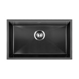 Welba 70X45CM Stainless Steel Sink Single Bowl with Waste Black