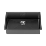 Welba 70X45CM Stainless Steel Sink Single Bowl with Waste Black