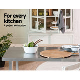 Cefito 1524x610mm Stainless Steel Kitchen Bench 304 - Close-Up Angle