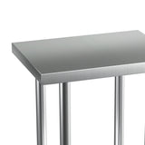 Cefito Stainless Steel Kitchen Benches Work Bench 610x457mm 430 - Side View