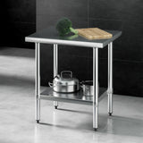 Cefito Stainless Steel Kitchen Bench Work Table 610 x760MM 430