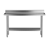 Cefito Stainless Steel  Kitchen  Bench w/ Splashback 1500x600MM 430 - Side View