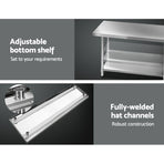 Cefito 1829x760mm Stainless Steel Kitchen Bench 430, image 5