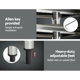 Cefito 1829x760mm Stainless Steel Kitchen Bench 430 - Close-Up Angle