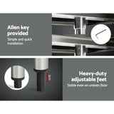 Cefito 760x760mm Stainless Steel Kitchen Bench with Wheels 430 - Top-Down View