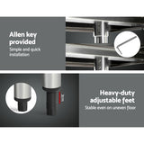 Cefito 1829x760mm Stainless Steel Kitchen Bench with Wheels 430 - Top-Down View