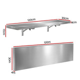 Cefito Commercial Stainless Steel Wall Shelf Kitchen Storage Rack 1200x300mm - Front View