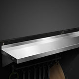 Cefito 1200mm Stainless Steel Kitchen Wall Shelf Mounted Rack - Close-Up Angle