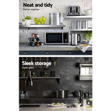Cefito 1800mm Stainless Steel Kitchen Wall Shelf Mounted Rack - Side View