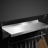 Cefito 900mm Stainless Steel Kitchen Wall Shelf Mounted Rack - Close-Up Angle