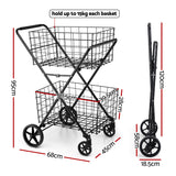 Emajin Foldable Shopping Trolley Cart - Front View