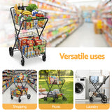 Emajin Foldable Shopping Trolley Cart - Top-Down View