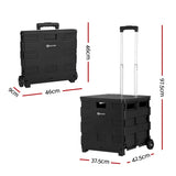 Emajin Foldable Shopping Cart Trolley Grocery Basket Rolling Wheel Portable 35KG - Front View