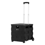 Emajin Foldable Shopping Cart Trolley Grocery Basket Rolling Wheel Portable 35KG - Side View