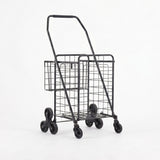 Emajin Shopping Trolley Cart Folding Aluminium Utility Cart Black - Top-Down View