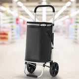 Emajin Shopping Trolley Cart Foldable 45KG Black - Close-Up Angle