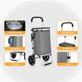 Emajin Shopping Trolley Cart 45KG Foldable Grey