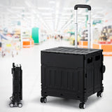 Emajin Shopping Trolley Cart 75L Foldable Black - Close-Up Angle