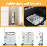 Emajin Shopping Trolley Cart 75L Foldable White - 45-Degree Angle