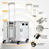 Emajin Shopping Trolley Cart 75L Foldable White - Rear View