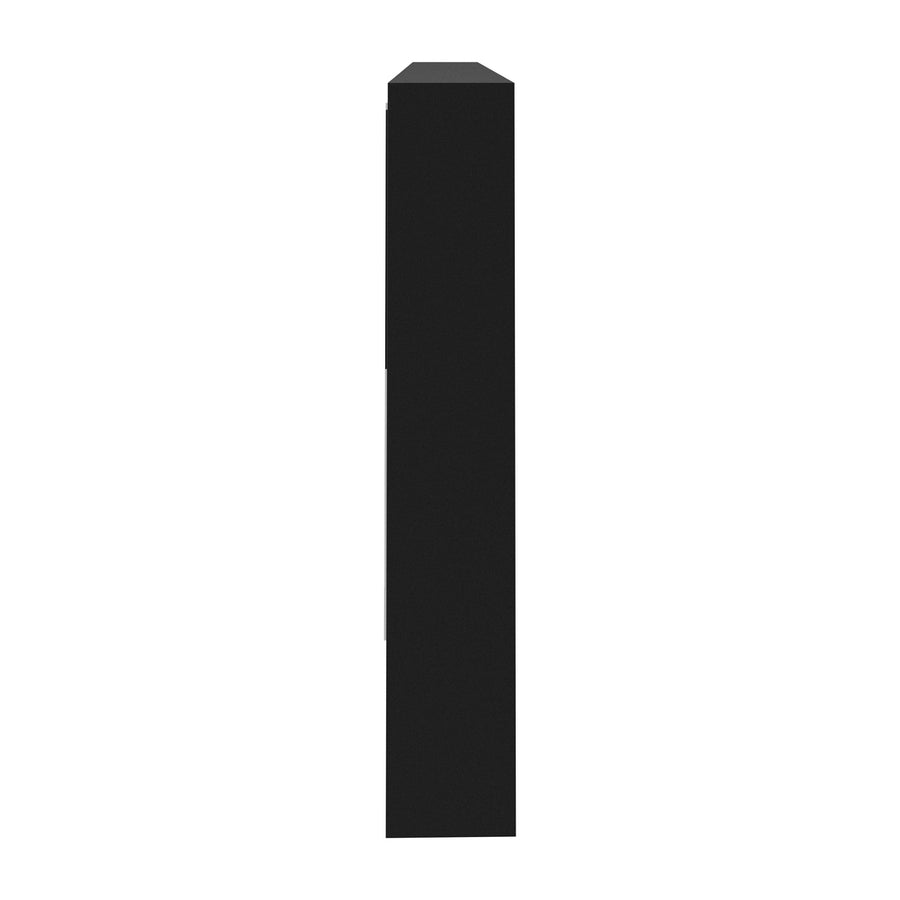 Welba Bathroom Mirror Cabinet LED Wall Storage 750x750mm Black