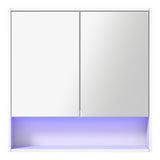 Welba Bathroom Mirror Cabinet LED Wall Storage 750x750mm - Side View