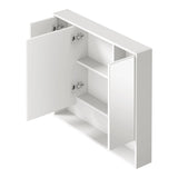 Welba Bathroom Mirror Cabinet LED Wall Storage 900x750mm - Close-Up Angle