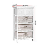 Artiss 2 Chest of Drawers with 3 Baskets - ELIOT - Front View