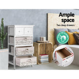 Artiss 2 Chest of Drawers with 3 Baskets - ELIOT - Close-Up Angle