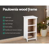 Artiss Bedside Table Bathroom Storage Cabinet 3 Drawers White - Top-Down View