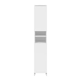 Oikiture Bathroom Cabinet Tall Slim White - Close-Up Angle