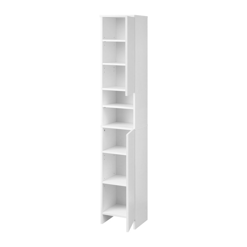 Oikiture Bathroom Cabinet Tall Slim White