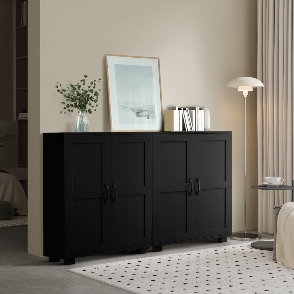 Oikiture Storage Cabinet Buffet Sideboard 2 Door Black
