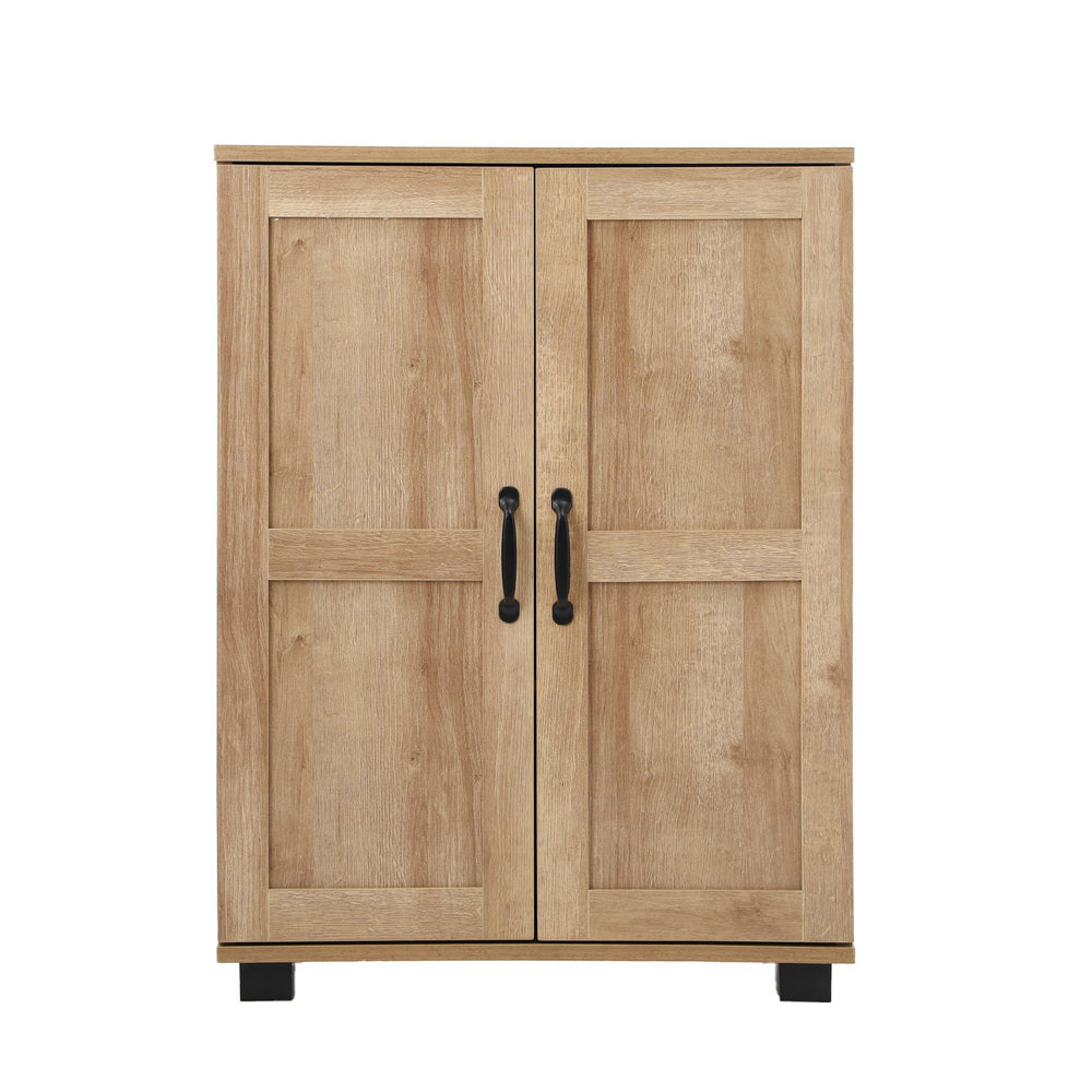Oikiture Storage Cabinet Buffet Sideboard 2 Door Natural