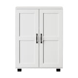 Oikiture Storage Cabinet Buffet Sideboard 2 Door White - Low Angle
