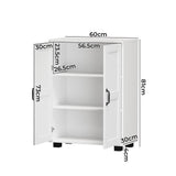 Oikiture Storage Cabinet Buffet Sideboard 2 Door White