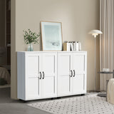 Oikiture Storage Cabinet Buffet Sideboard 2 Door White - Rear View