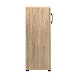 Oikiture Storage Cabinet 3 Shelves Freestanding Wooden