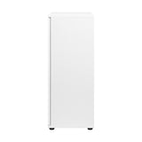 Oikiture Storage Cabinet 3 Shelves Freestanding White