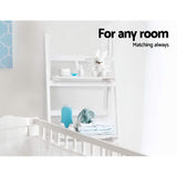 Artiss Bookshelf Corner Shelf 3 Tiers - ZANE White - Low Angle